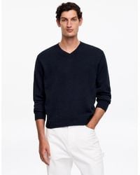 ARKET - Linen Cotton V-Neck Jumper - Lyst