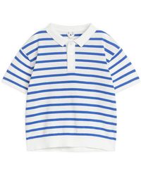 ARKET - Fine-knit Polo Shirt - Lyst