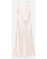 ARKET - Crushed Satin Slip Dress - Lyst