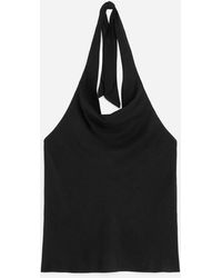 ARKET - Linen Blend Halterneck Top - Lyst