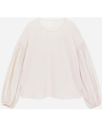 ARKET - Balloon-Sleeve Cotton Blouse - Lyst