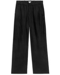 ARKET Cotton Fluid Cupro Trousers in 