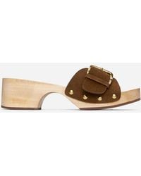 ARKET - Suede Clogs - Lyst