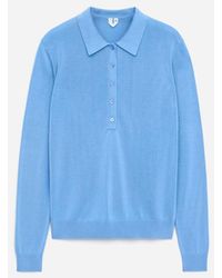 ARKET - Knitted Polo Shirt - Lyst