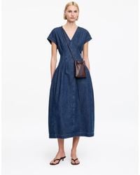 ARKET - Pleated Denim Dress - Lyst