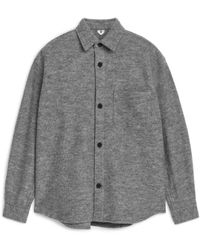 ARKET - Bouclé Wool Shirt - Lyst