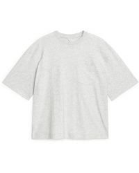 ARKET Lightweight Pocket-detail T-shirt - Grey