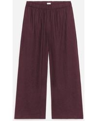 ARKET - Wide Linen Trousers - Lyst