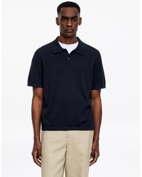 ARKET - Fine-Knit Polo Shirt - Lyst
