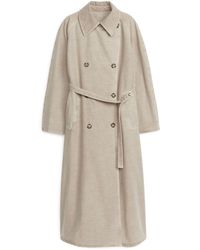 ARKET - Garment-dyed Trench Coat - Lyst