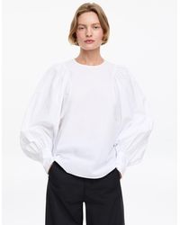 ARKET - Volume-Sleeve Cotton Blouse - Lyst
