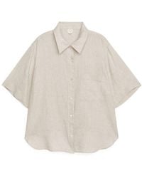 ARKET - Short-sleeved Linen Shirt - Lyst