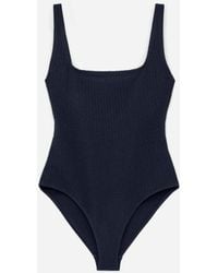 ARKET - Crinkle Square Neck Swimsuit - Lyst