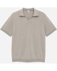 ARKET - Cotton Linen Polo Shirt - Lyst
