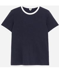 ARKET - Contrast-Binding T-Shirt - Lyst