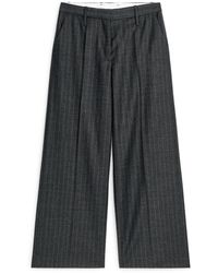 ARKET - Low-waist Flannel Trousers - Lyst