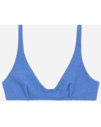ARKET - Textured Bikini Top - Lyst