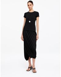 ARKET - Draped Midi Skirt - Lyst
