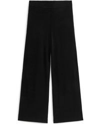 ARKET - Wide Jersey Trousers - Lyst