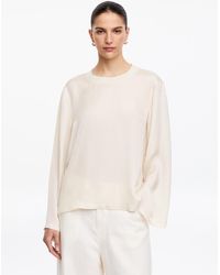 ARKET - Long-Sleeve Satin Top - Lyst