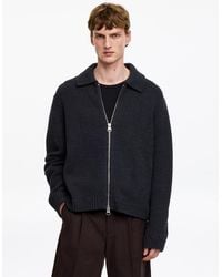 ARKET - Cotton Blend Zip Cardigan - Lyst
