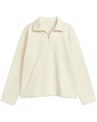 ARKET - Half-Zip Cotton Jumper - Lyst