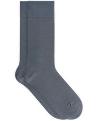 ARKET - Mercerised Cotton Plain Socks - Lyst