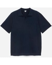 ARKET - Textured Polo Shirt - Lyst