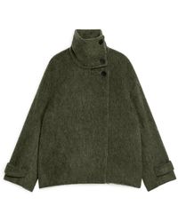 fuzzy wool blend jacket from arket
