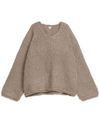 ARKET - Loose-knit Wool-mohair Jumper - Lyst