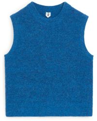 arket jacquard knit vest