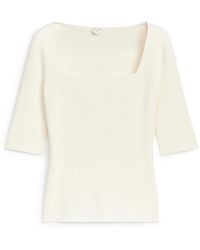 ARKET - Square-Neck Rib Top - Lyst