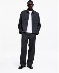 ARKET - Wide Wool Blend Trousers - Lyst