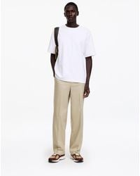 ARKET - Wide Cotton Linen Trousers - Lyst