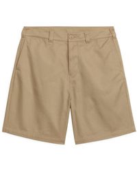 ARKET - Relaxed Cotton Twill Shorts - Lyst