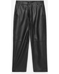 ARKET - Relaxed Leather Trousers - Lyst