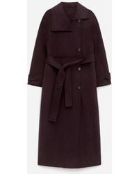 ARKET - Wool-Blend Funnel-Neck Coat - Lyst