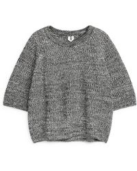 ARKET - Rib-knit Short-sleeve Top - Lyst