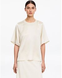 ARKET - Silk Satin T-Shirt - Lyst