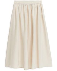 ARKET - Textured Linen Blend Skirt - Lyst