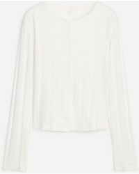 ARKET - Ribbed Button-Front Top - Lyst