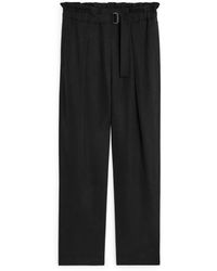 ARKET Relaxed Lyocell Trousers - Black