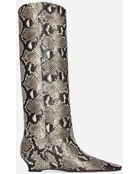 ARKET - Wedge-Heel Leather Boots - Lyst