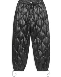 ARKET Quilted Trousers - Black