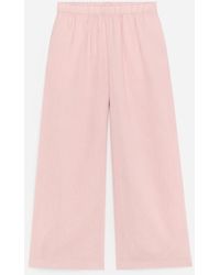 ARKET - Wide Linen Trousers - Lyst