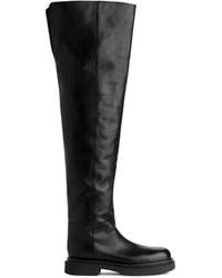 ARKET - Leather Over-the-knee Boots - Lyst