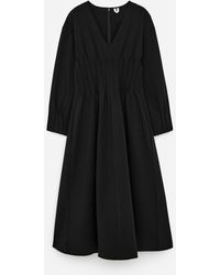 ARKET - V-Neck Pleated Dress - Lyst