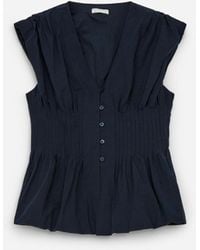 ARKET - Bubble-Hem Pintuck Top - Lyst