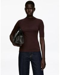 ARKET - Rib Mock-Neck Top - Lyst