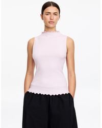 ARKET - Mock-Neck Ribbed Top - Lyst